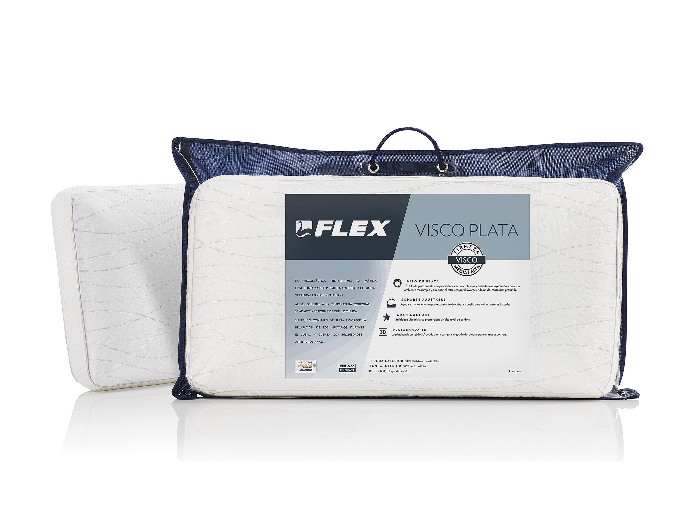 ALMOHADA VISCO PLATA